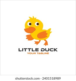 Free vector vector little duck simple mascot logo design