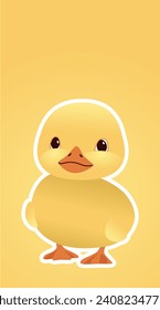 free vector little duckling poster illustration background 