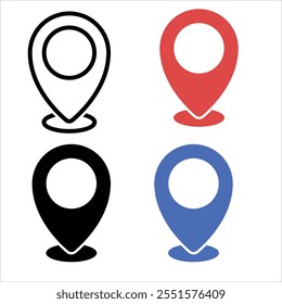 Free vector location ins multiple colors