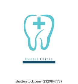 Free vector logo dental clinic template design