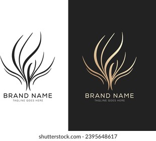 Modelo de diseño de logotipo de color oro para cabeza de ciervo de lujo vectorial libre