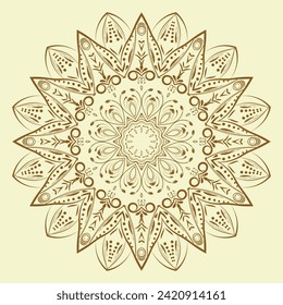 free vector luxury floral indian Arabic mandala design 