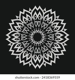 free vector luxury floral mandala design 