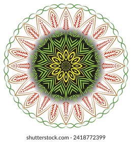 free vector luxury floral mandala design 