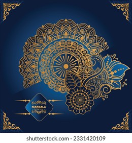 Free Vector Luxury Gold Mandala floral decoration, tattoo design, pattern, Henna design, flower illustration on Colorful background
