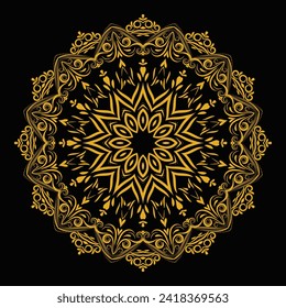 free vector luxury golden arabic mandala design 