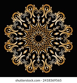 free vector luxury golden arabic mandala design 