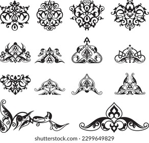 Free vector luxury ornamental elements collection