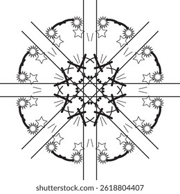 Free Vector Mandala White Background . geometric and decorative mandala for print, poster, book cover, brochure, flyer, banner