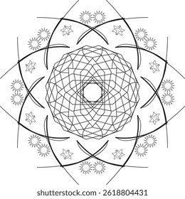 Free Vector Mandala White Background . geometric and decorative mandala for print, poster, book cover, brochure, flyer, banner