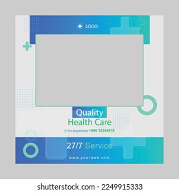 Free Vector medical health social media and Instagram post banner