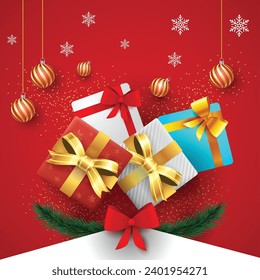 Free Vector Merry Christmas Happy New Year