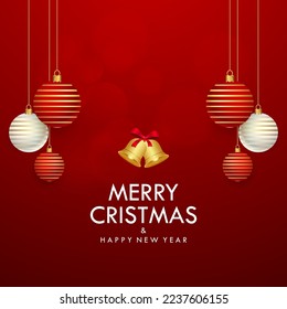 Free vector merry christmas red product display podium background