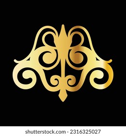 Free vector mini ornaments retro classic vintage gold color with black background editable for your needs,web,design,print, poster free vector image