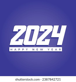 Free vector modern 2024 new year background design vector