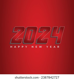Free vector modern 2024 new year background design vector