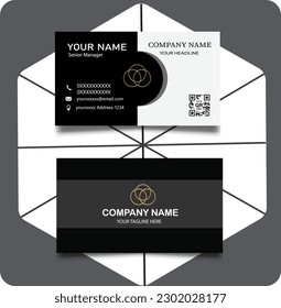 Free vector modern black and white business card design
