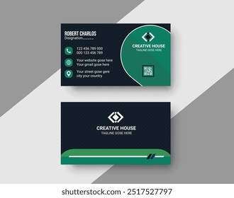 Free vector modern business card design in professional style