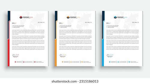 Free vector Modern creative clean business letterhead design template.