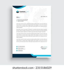 Kostenlose Vektorgrafik Moderne, saubere Business-Letterhead-Designvorlage.