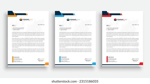 Free vector Modern creative clean business letterhead design template.