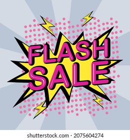 Free Vector | Modern Flash Sale Design In Comic Style