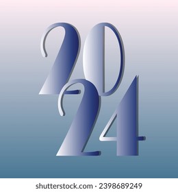 Vector libre moderno feliz año nuevo feliz 2024 vectores de fondo de la celebración