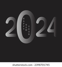 Free vector modern happy new year 2024 celebration background vector