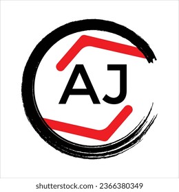 Free vector modern luxury letter aj logo