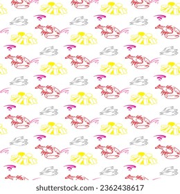 Free vector modern set of hand drawn patterns for oktoberfest design