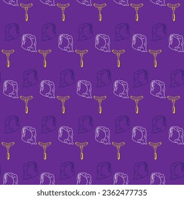 Free vector modern set of hand drawn patterns for oktoberfest design