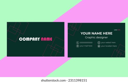 Free vector modern visit card template