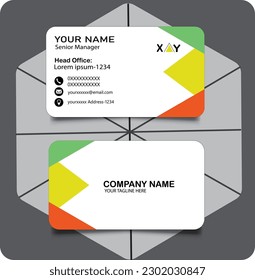 Free vector modern white and unique  business card design