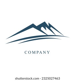 Free vector a mountain logo on white background 