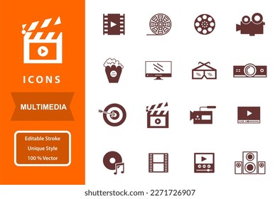 free vector multimedia icon set