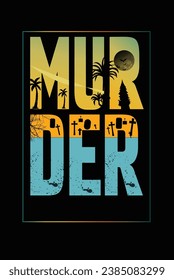 Free Vector Murder design Typography Backround
