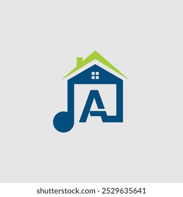 Free Vector Music Home Logo With Letter A