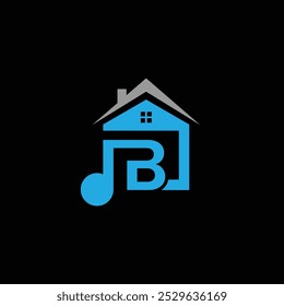 Free Vector Music Home Logo With Letter B