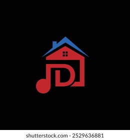 Free Vector Music Home Logo With Letter D