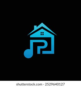 Free Vector Music Home Logo With Letter P