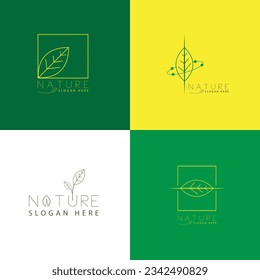 Free vector nature logo design and concept