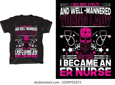 plantilla de diseño de camisetas de enfermera de vector libre 
