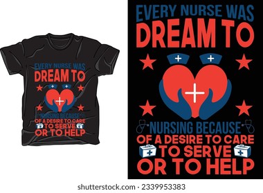 free vector nurse t-shirt design template 
