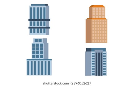 Free vector office building set. Office building pack