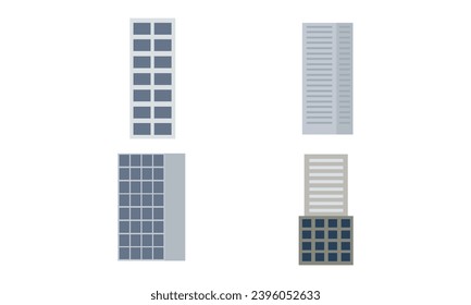 Conjunto de edificios de oficinas vectoriales gratuitos. paquete de construcción de Office
