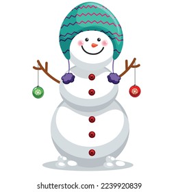Vector libre una linda navidad ilustraciones vectoriales de muñecos de nieve