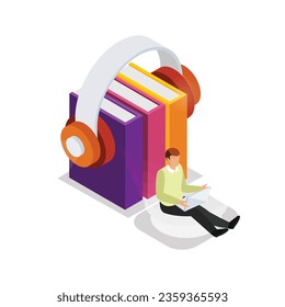 Free vector online learning isometric glow icons set of tutorials for distance education audio books online courses isolated1