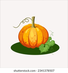 Calabaza naranja vectorial libre con diseño plano. 