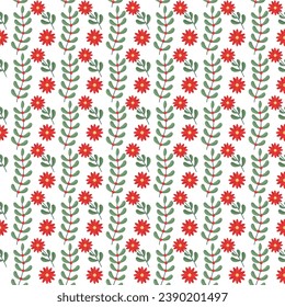 Free vector organic flat abstract floral pattern