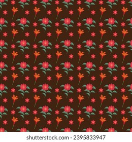 Free vector organic flat design pressed flowers pattern